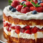 Gâteau aux Fraises Fraîches à Étages avec Crème Fouettée : Un délice facile à réaliser ! 3 Gâteau aux Fraises Fraîches à Étages avec Crème Fouettée