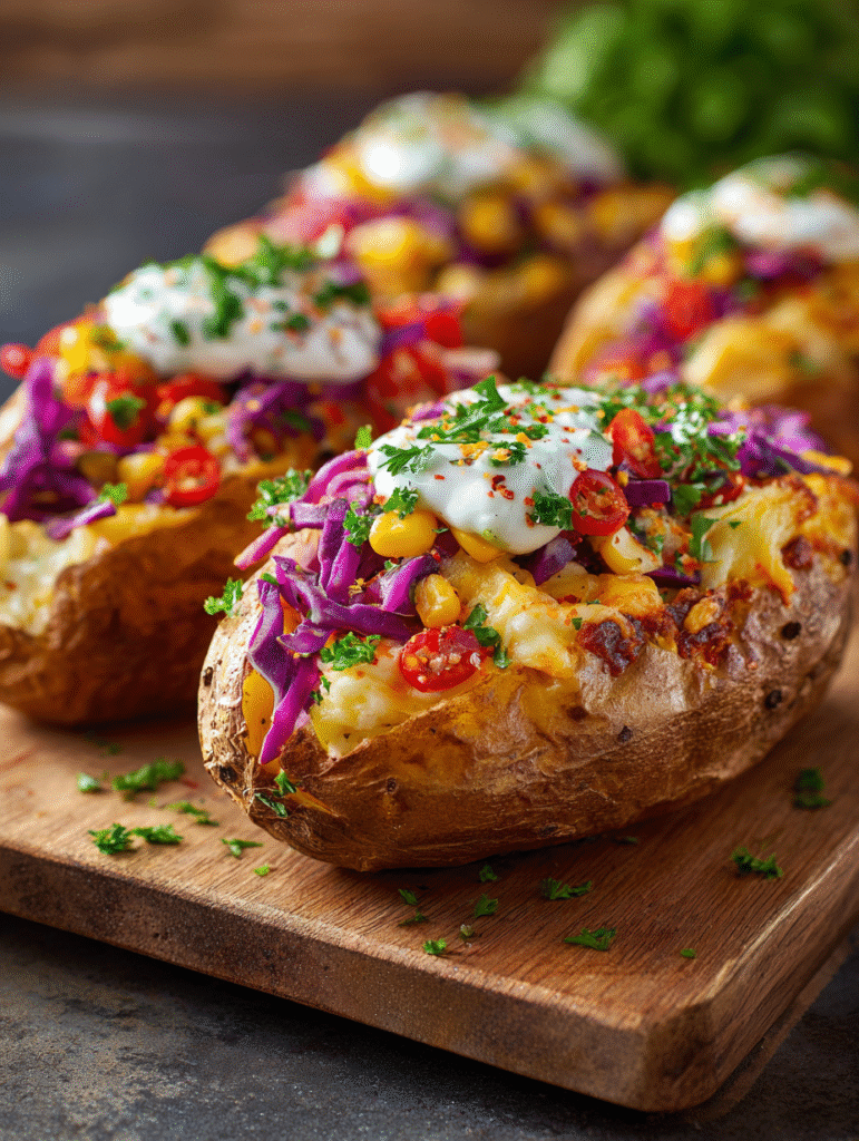 Kumpir Turc Garni (Pommes de Terre au Four Farcies)